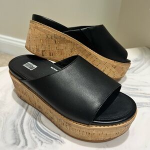 Fitflop Women's Eloise Slip On Cork Wrapped Wedge Sandal, Size 6